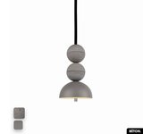 Lámpara colgante de hormigón - bosfor concrete | gris | 2 bolas | led 14w
