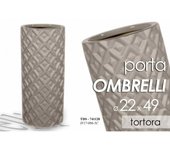 Paragüero en cerámica gris tórtola diseño cm 22 x 49 h