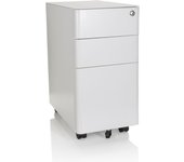 Archivador con ruedas color i acero blanco hjh office