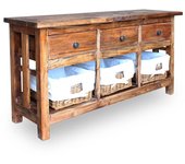 Aparador | aparador de comedor | armario de cocina de madera maciza reciclada 100x30x50 cm cfw23226