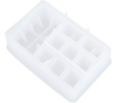Caja de almacenamiento de pintalabios multiusos con piezas de silicona y resina de cristal para hacer tú mismo