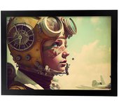 Nacnic poster piloto en estilo surrealismo cinematográfico ilustraciones y grabados de historieta abstracta y artística para a3 marco negro