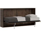 Cama abatible individual horizontal kando nogal
