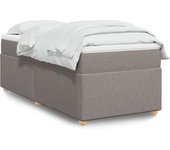 Somier de láminas con colchón taupe 90x190 cm tela