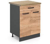 Vicco mueble bajo de cocina r-line, roble dorado, 60 cm , roble ap