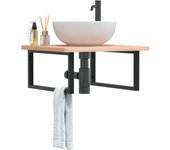 Soportes para estantes para fregadero 2 piezas acero rectangular negro