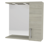 Espejo de baño con mueble de pared simple cm 58 x 16 x h.57