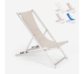 Tumbona de playa de aluminio plegable ajustable riccione gold