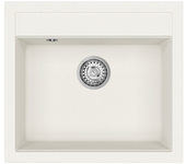 Swiss aqua technologies 56.5x51cm fregadero de granito, encastrado, blanco (satsinkgqq100w)