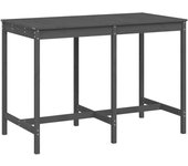 Mesa de jardín madera maciza pino gris 159,5x82,5x110 cm