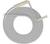 Relaxdays desatascador tuberías, espiral desatascar fregaderos, desagües, duchas, wc, acero, 5 m, plateado