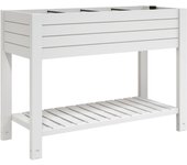 Jardinera，soporte para flores，maceta alta polipropileno blanco 110x45x79 cm cfw41603