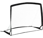 Relaxdays portería desplegable, miniportería fútbol infantil, jardín y parque, bolsa transporte, 100x120x65 cm, negro