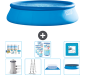 Paquete de piscina - intex - alrededor - 457x457x122 cm + accesorios cb42