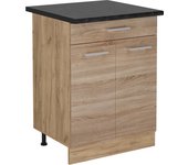 Vicco mueble bajo de cocina r-line, sonoma, 60 cm con cajón, et antracita