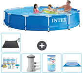 Paquete de piscina - intex - alrededor - 366x366x76 cm + accesorios a1594