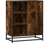 Aparador | aparador de comedor | armario de cocina de madera de ingeniería roble ahumado 62x35x76 cm cfw167968