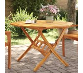 Mesa de jardín plegable de madera maciza de acacia 110x75 cm