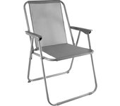 Tienda eurasia® silla de playa plegable con reposabrazos, estructura de acero y asiento de lona 75x53x43 cm