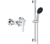 Pack mezclador de ducha mecánico grohe start 2021 + set de ducha grohe vitalio start 2 chorros con barra cromada