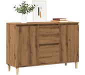 Aparador | aparador de comedor | armario de cocina de madera de ingeniería roble artisan 102x35x70 cm cfw14664