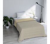 Colcha de verano basic, color liso, tortola/crema, 1 plaza 160x240cm
