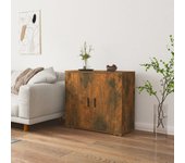 Aparador | aparador de comedor | armario de cocina madera contrachapada color roble ahumado 80x33x70 cm cfw75678