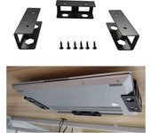 Soporte de metal para computadora portátil para la mayoría de las computadoras portátiles, soporte de escritorio debajo de la mesa para teclado