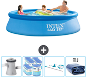 Paquete de piscina - intex - alrededor - 305x305x76 cm + accesorios cb93