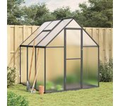 Vidaxl invernadero con marco base aluminio antracita 169x169x195 cm