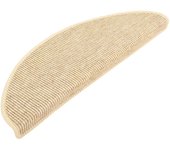 Alfombrilla autoadhesiva escalera sisal 15 uds | alfombras de escalera | tapetes de escalera beige 65x21x4 cm cfw310778
