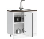 Maison exclusive - mueble bajo para fregadero “lyon” negra