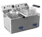 Freidora eléctrica de 8+8 litros con grifo eco maiser f10/8gx2eco
