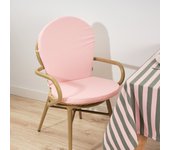 Cojín para silla de exterior modelo maglia liso rosa 90x48x5 cm