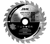Jbm hoja de sierra circular 24t 165mm para madera para ref. 60007