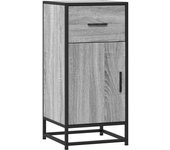 Aparador | aparador de comedor | armario de cocina madera ingeniería y metal gris sonoma 35,5x35x76 cm cfw168060