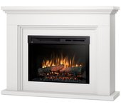 Ardila - chimenea eléctrica independiente con calefacción por suelo radiante led - 26' - blanco mate - 118 x 90.8 x 31.5