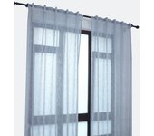 Cortina de lino con trabillas ocultas 140*260cm azul-individual
