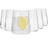 Krosno bicchieri acqua gin tumbler vetro | set di 6 | 380 ml | collezione avant-garde | ideale per la casa, ristorante e ricevimenti | adatto alla lav