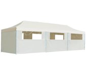 Maison exclusive - carpa plegable pop-up con 8 paredes laterales 3x9 m crema