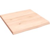 Estante de pared 40x40x2 cm madera maciza de roble sin tratar