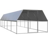 Vidaxl jaula gallinero de exterior de acero galvanizado 3x10x2 m