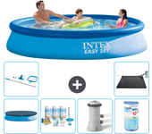 Paquete de piscina - intex - alrededor - 366x366x76 cm + accesorios a595
