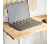 Tablero de escritorio rectangular de madera maciza de roble sin tratar