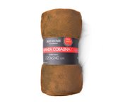 Manta de franela color chocolate 220*240cm