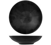 H&h new comb 6 platos hondos, negro, gres/gres, cm 19