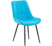 Silla de comedor gigi de tela turquesa