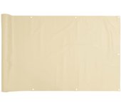 Pantalla de privacidad de balcón pvc crema 700x75 cm