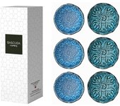 Bascuda set di 6 piccole ciotole ceramica 8cm - ciotole spuntini, aperitivo, salsa di soia, decorazioni colorate - ciotola colazione ø 8 cm