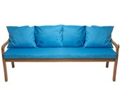 Cojín para banco de jardín 3 plazas 180x60/4x50x56cm, cojín exterior, cojines columpio azul, cojín de asiento, cojín de respaldo